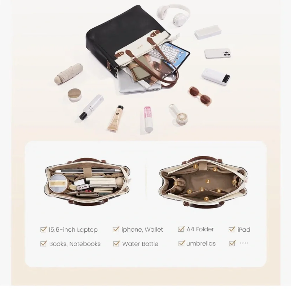 Lovevook Taupe Tote Bag for Women